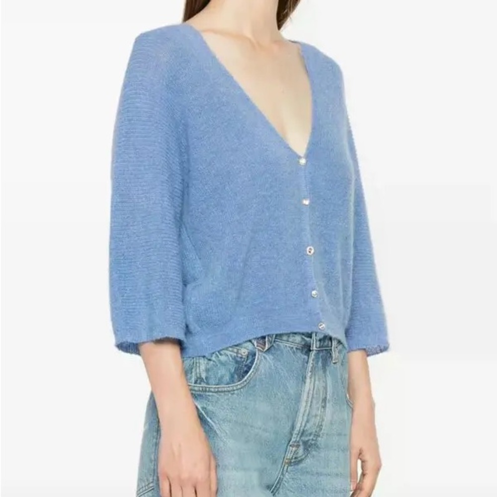 ba&sh ISAAC Jumper Light Blue Cardigan